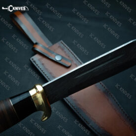 Damascus Hunting Dundee Bowie Knife