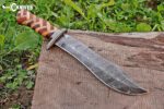 Damascus Steel Hunting Bowie Knives