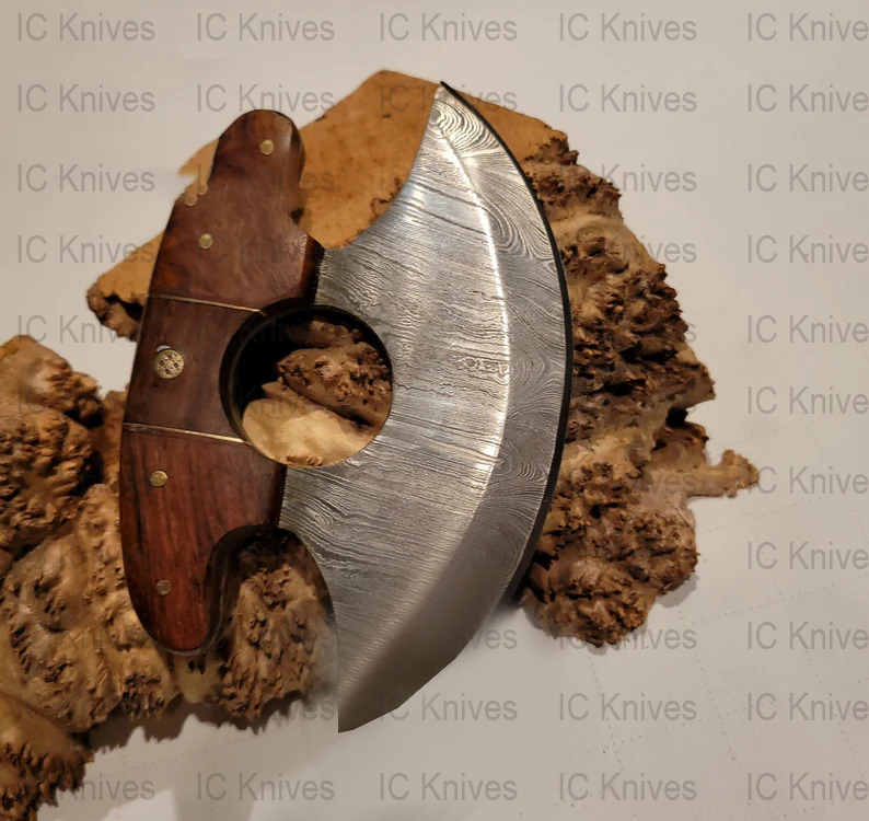 Full Tang Blade Damascus ULU Knife - IC Knives