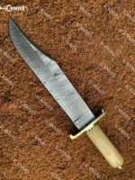 Clip Point Arkansas Damascus Bowie Knife