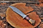 Forged Damascus Bowie Knife